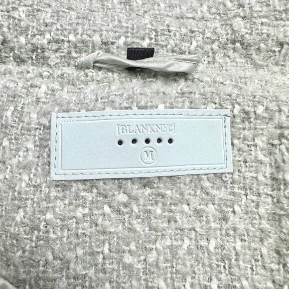 Blank NYC | Women | Pistachio Cropped Tweed Full Zip Jacket | Size Medium - Picture 7 of 10